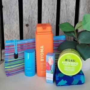 Colorful Skincare and Makeup Collection